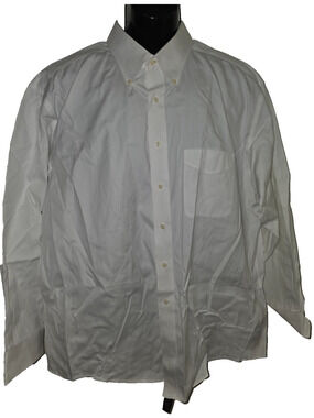 Member’s Mark Men’s White Long Sleeve Dress Shirt Size 17½ 36 XL BGM013B